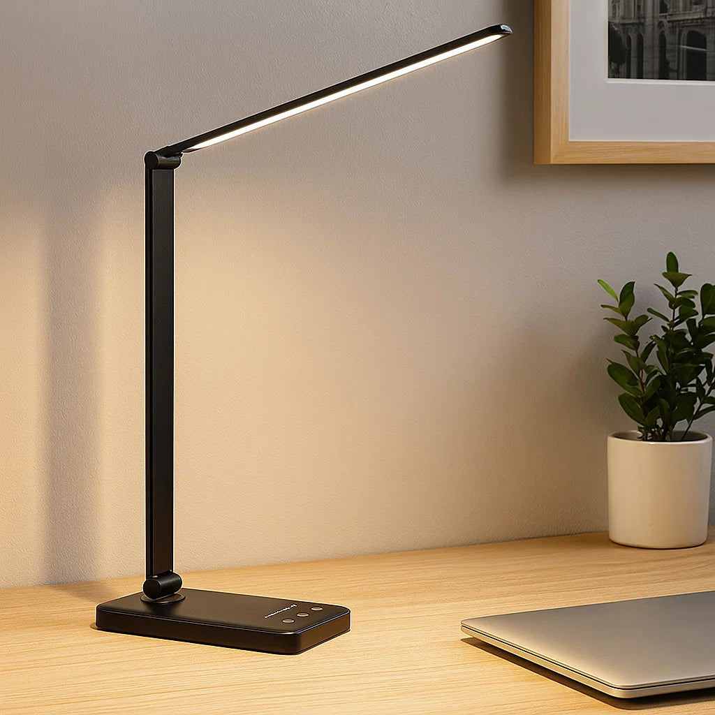 Adjustable LED Desk Lamp | USB Charging & Dimmable 0