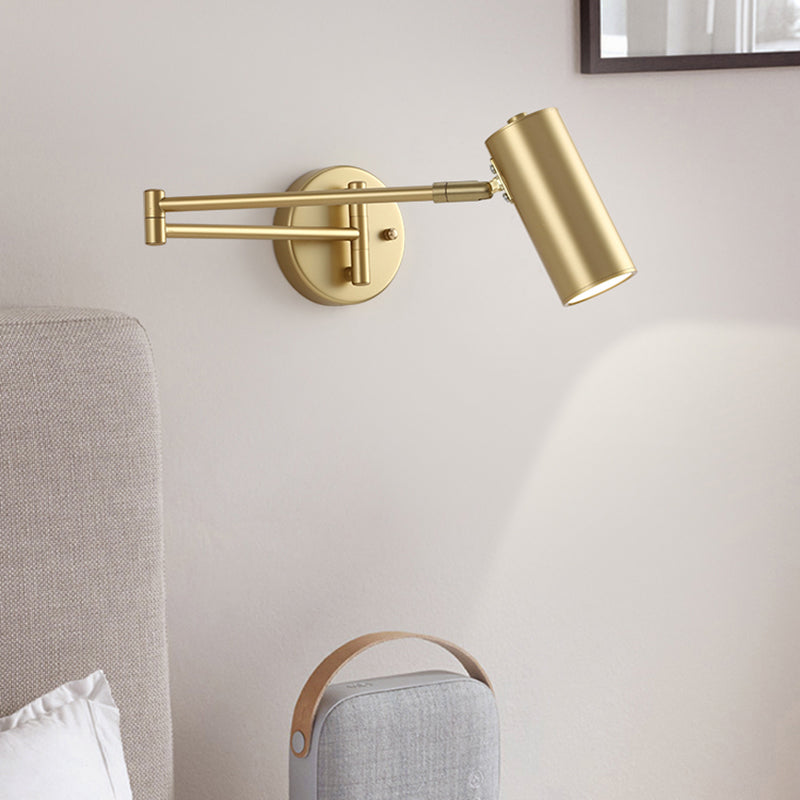 Adjustable Swing Arm Wall Light | Modern Metal Shade 1