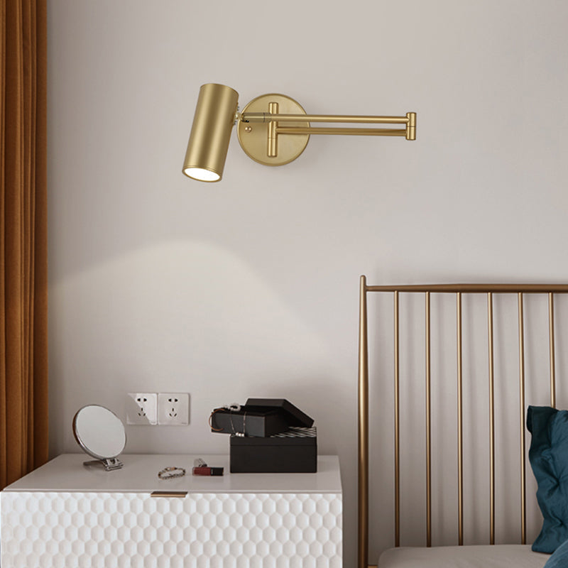 Adjustable Swing Arm Wall Light | Modern Metal Shade 5