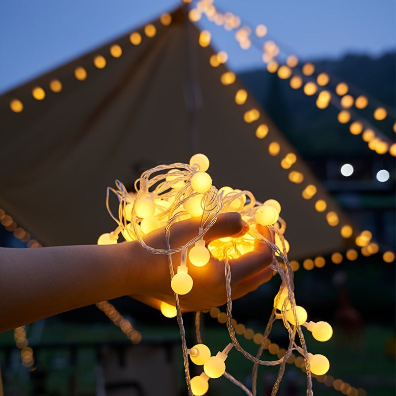Battery Powered Outdoor String Lights | Warm White Glow 1