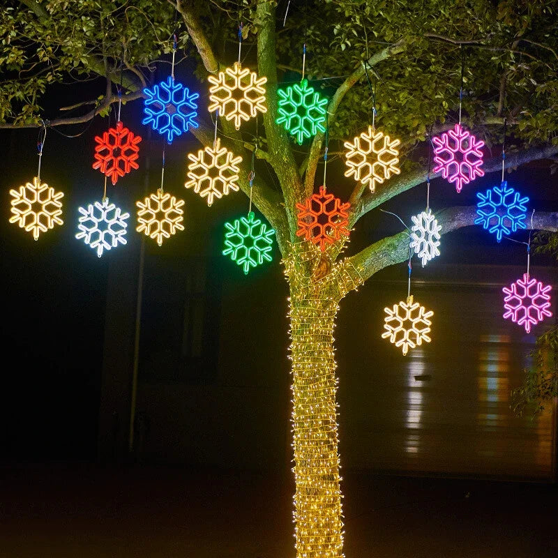 Bright LED Outdoor Snowflake Lights | Waterproof & Energy-Efficient 3