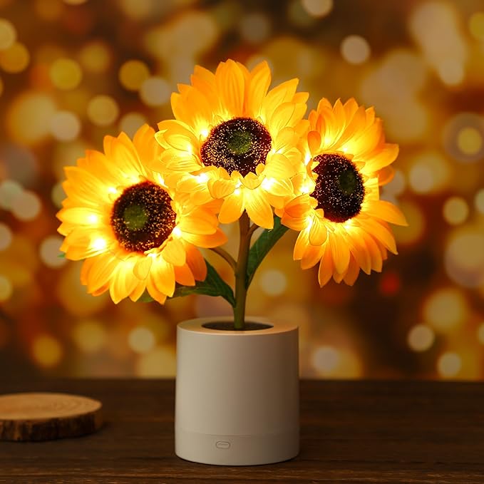 Charming Sunflower Table Lamp | LED & USB Rechargeable 1