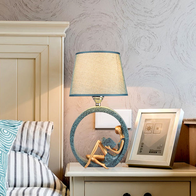 Charming Table Lamp | Resin Base & Soft Fabric Shade 0