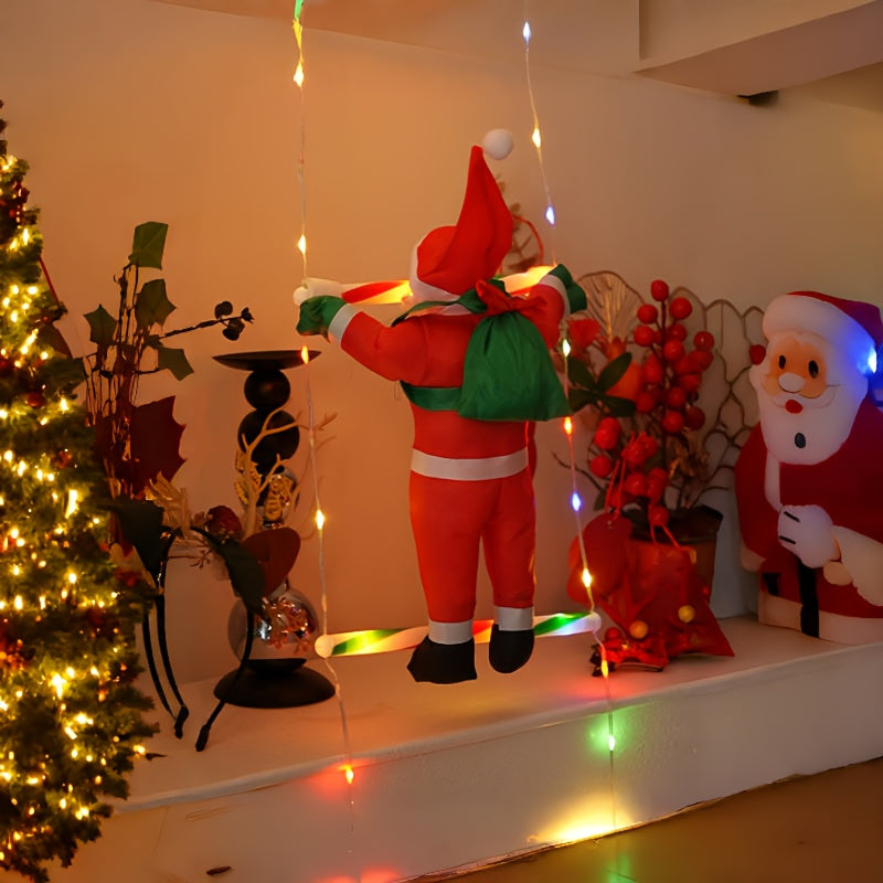 Cheerful Climbing Santa Lights | USB Powered & Multi-Color 4