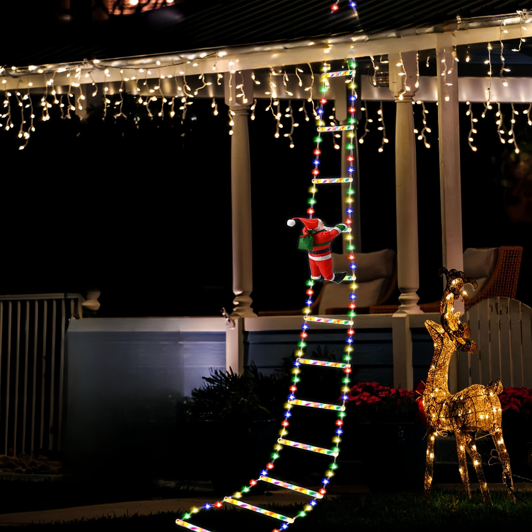 Cheerful Climbing Santa Lights | USB Powered & Multi-Color 6