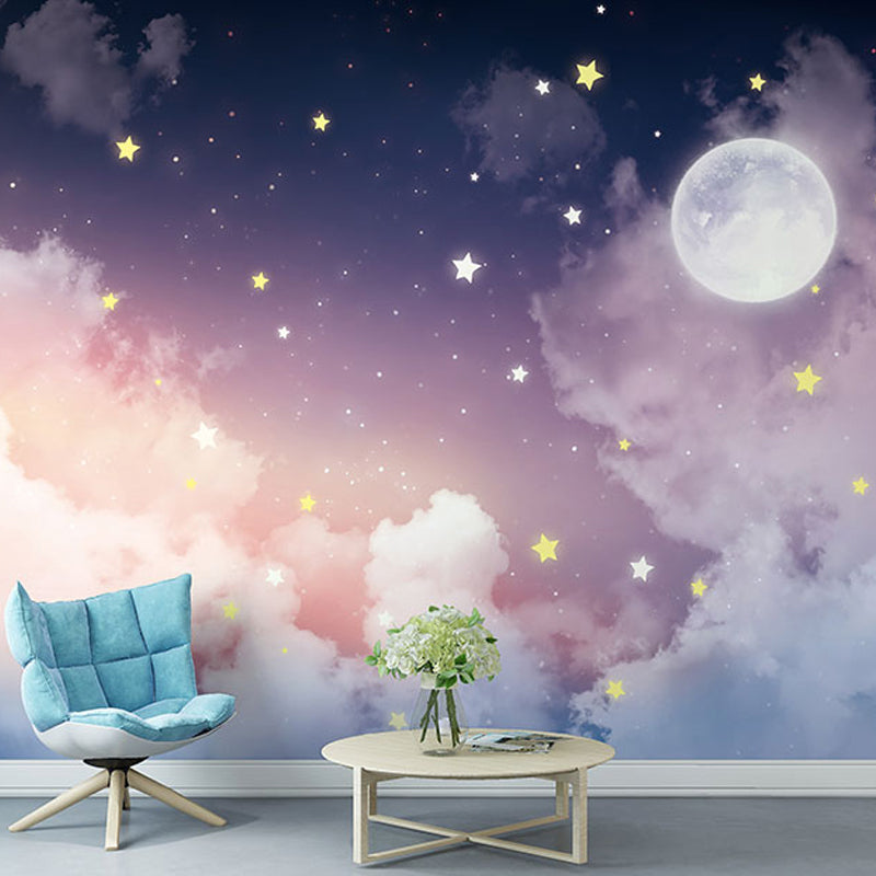 Dreamy Moon and Star Wall Mural | Modern Design 2