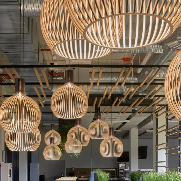 Elegant Bamboo Pendant Light | Adjustable Height & LED Compatible 1