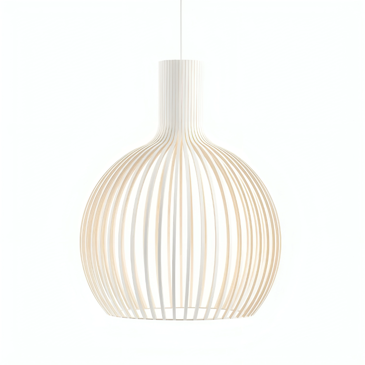 Elegant Bamboo Pendant Light | Adjustable Height & LED Compatible 5