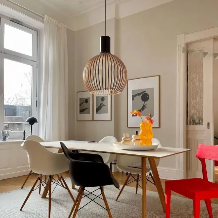 Elegant Bamboo Pendant Light | Adjustable Height & LED Compatible 7