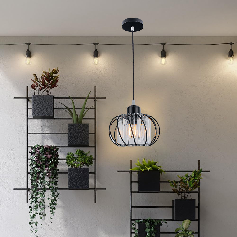 Elegant Black Glass Pendant Light | Modern Ceiling Fixture 4