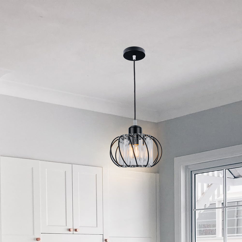 Elegant Black Glass Pendant Light | Modern Ceiling Fixture 5