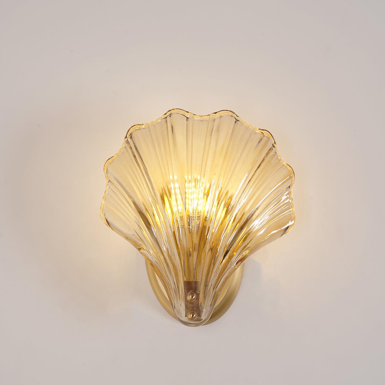 Elegant Coastal Wall Light | Nautical Shell Design & Durable Brass 0