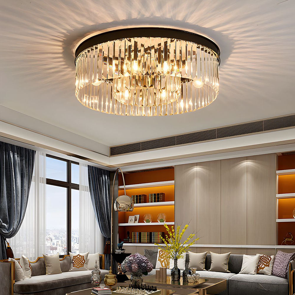 Elegant Crystal Ceiling Light | Flush Mount Fixture, Luxury Design 3