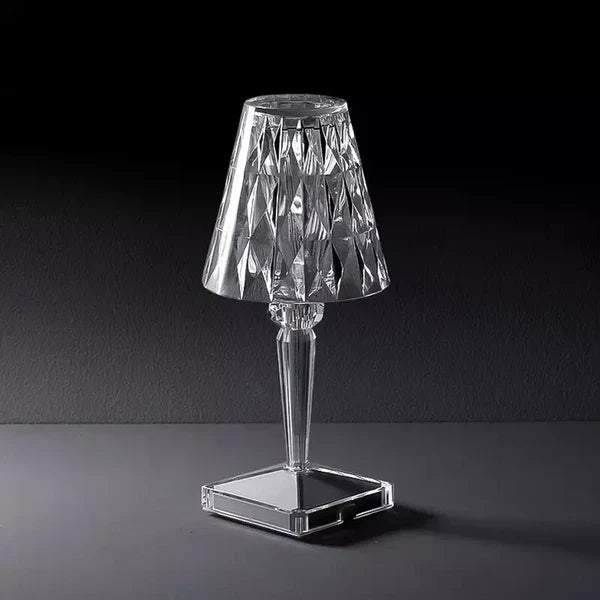 Elegant Crystal Effect LED Lamp | Rechargeable & Touch Control 3