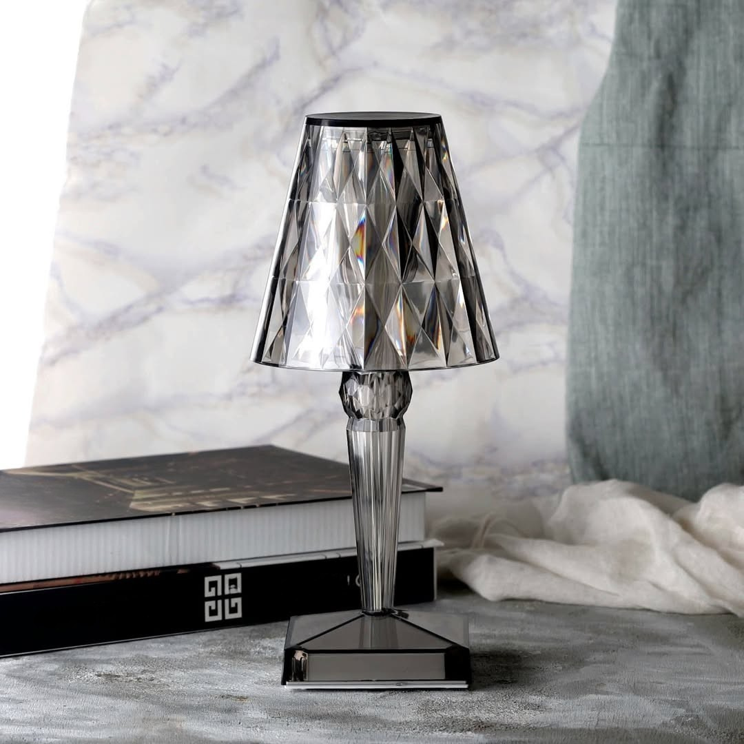 Elegant Crystal Effect LED Lamp | Rechargeable & Touch Control 4