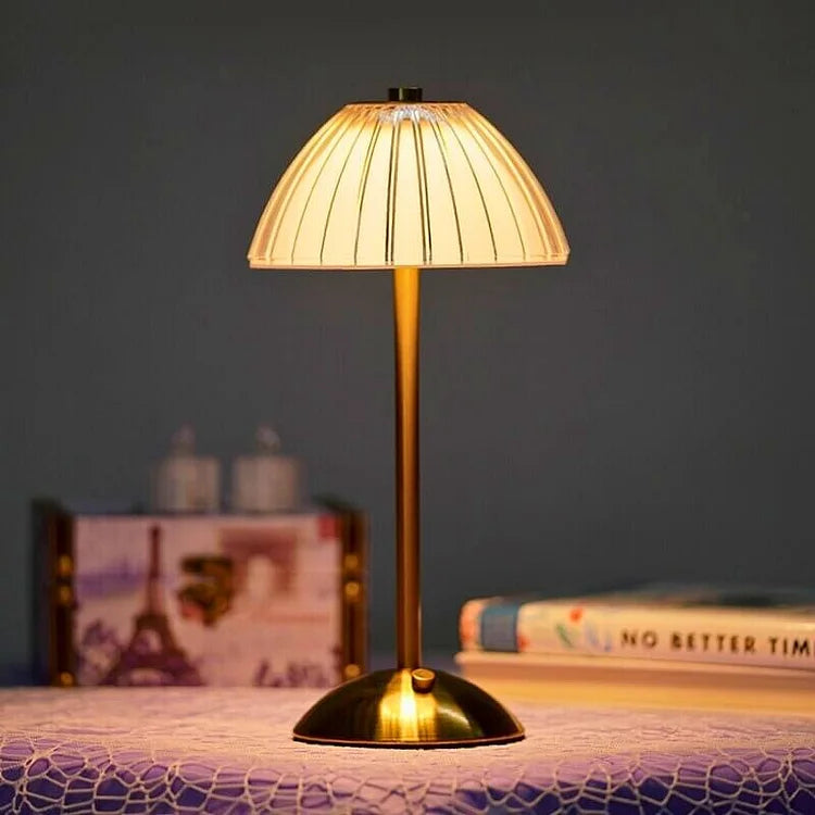 Elegant Crystal Table Lamp | USB Rechargeable & LED 0