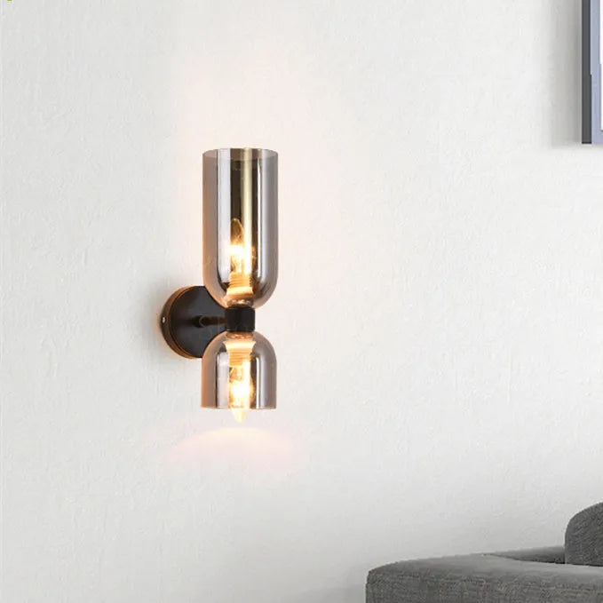 Elegant Dual-Globe Wall Light | Modern Glass & Brass Design 2