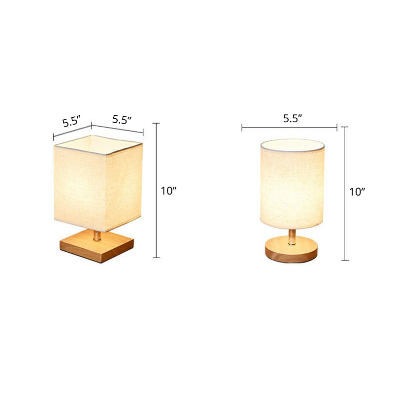 Elegant Fabric Shade Table Lamp | Wooden Base & Ambient Lighting 3
