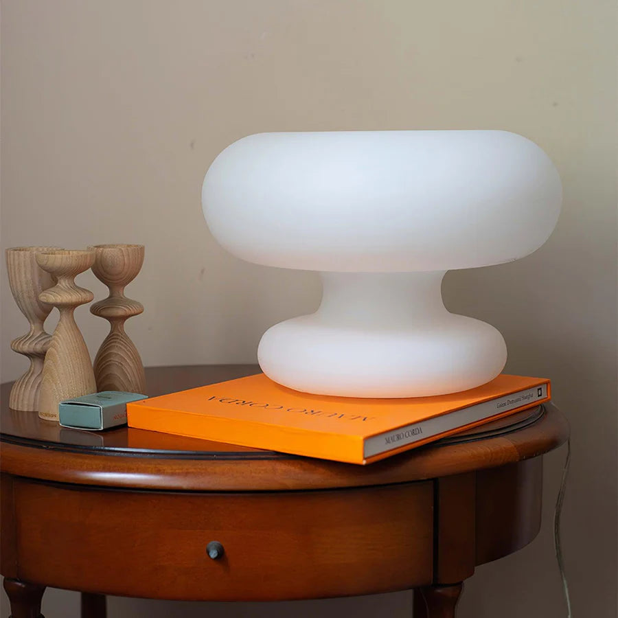 Elegant Frosted Glass Table Lamp | Warm Ambient Lighting 3