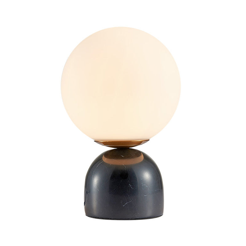 Elegant Glass Globe Table Lamp | Stone Base & LED Compatible 4