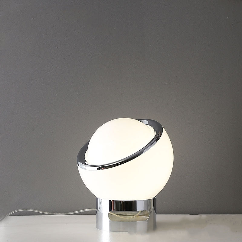 Elegant Glass Table Lamp | Modern Metal Base & LED 5