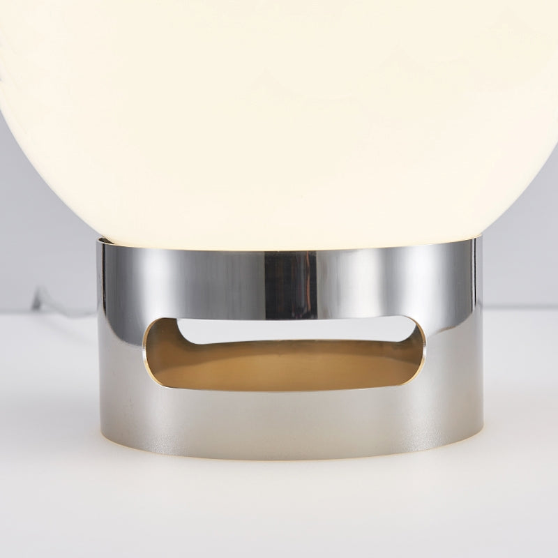 Elegant Glass Table Lamp | Modern Metal Base & LED 8