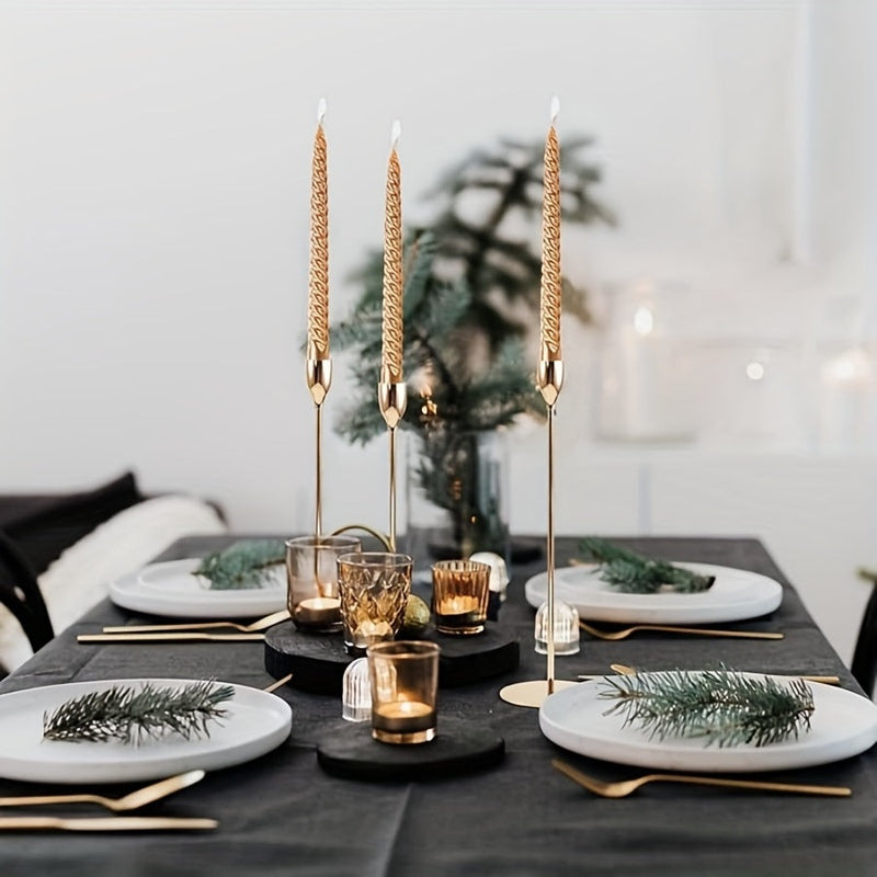 Elegant Gold Candle Holders | Modern Table Centrepiece 0