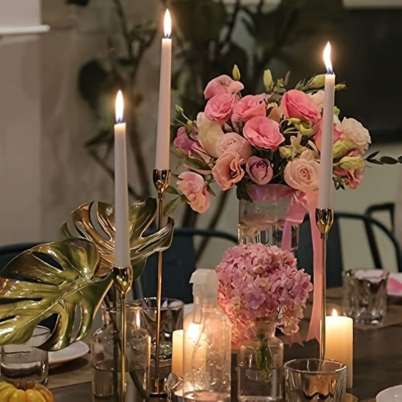 Elegant Gold Candle Holders | Modern Table Centrepiece 3