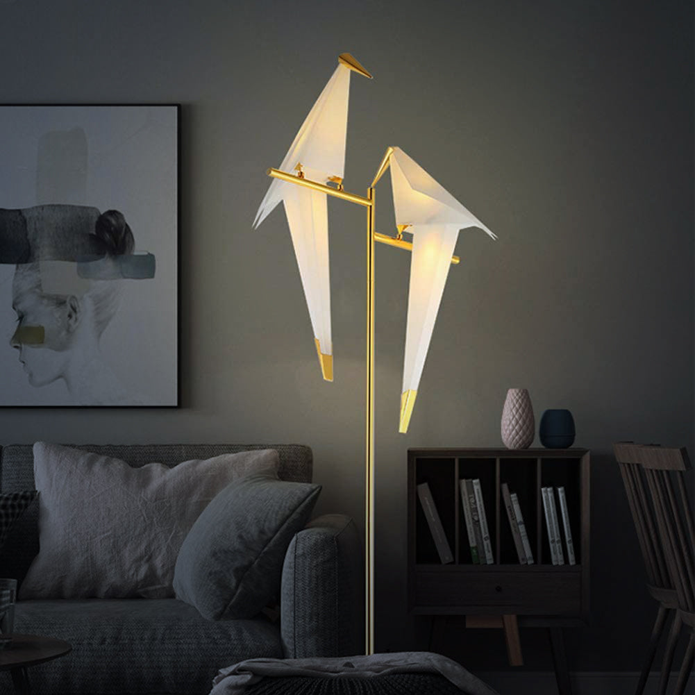 Elegant Gold Metal Bird Table Lamp | Unique Design & LED Lighting 5