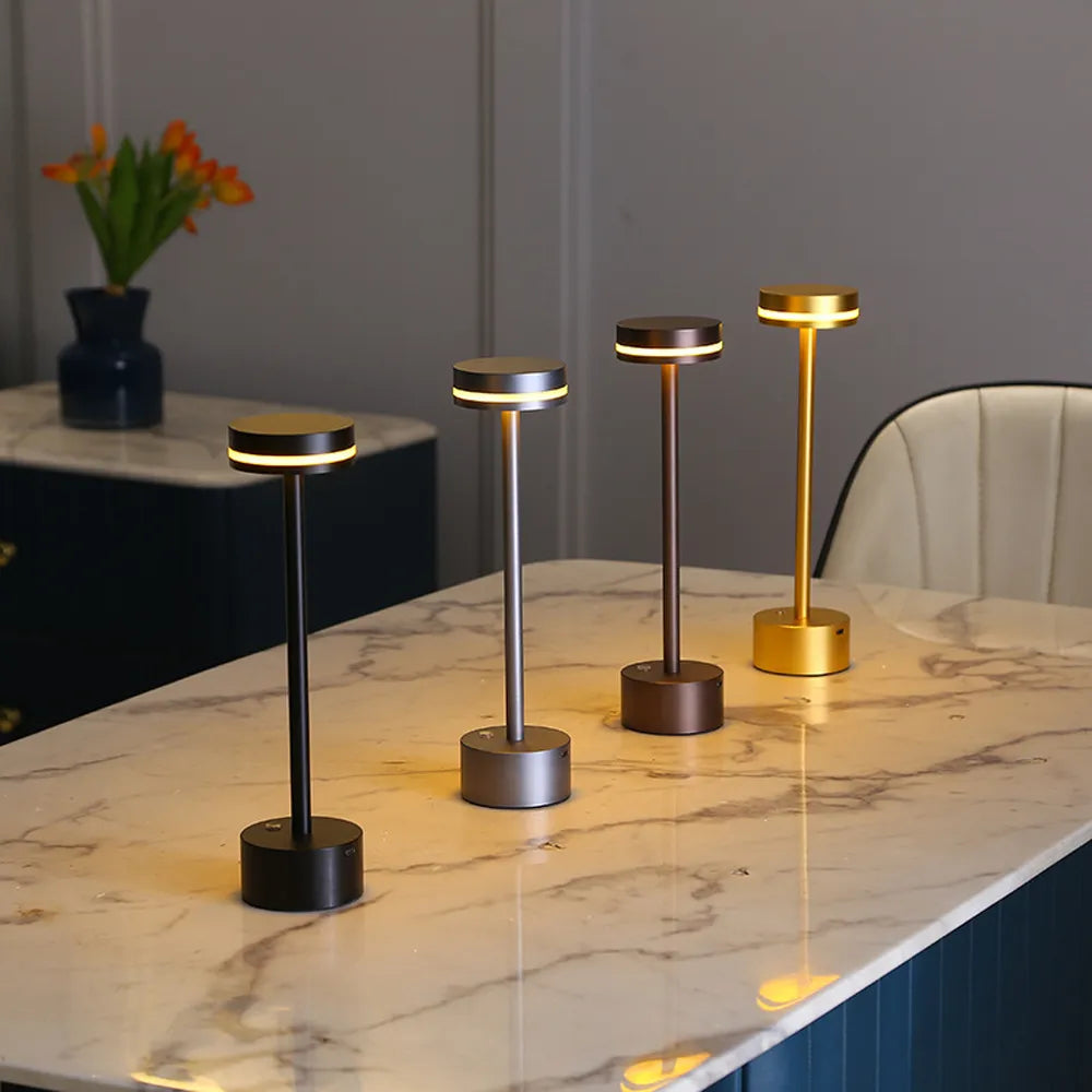 Elegant Gold Table Lamp | Cordless & Touch Control Dimming 3