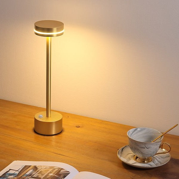 Elegant Gold Table Lamp | Cordless & Touch Control Dimming 6