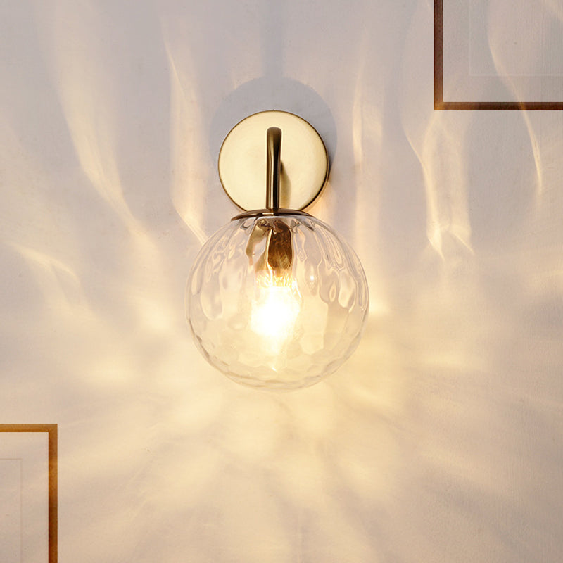 Elegant Gold Wall Light | Modern Glass Globe Sconce 1