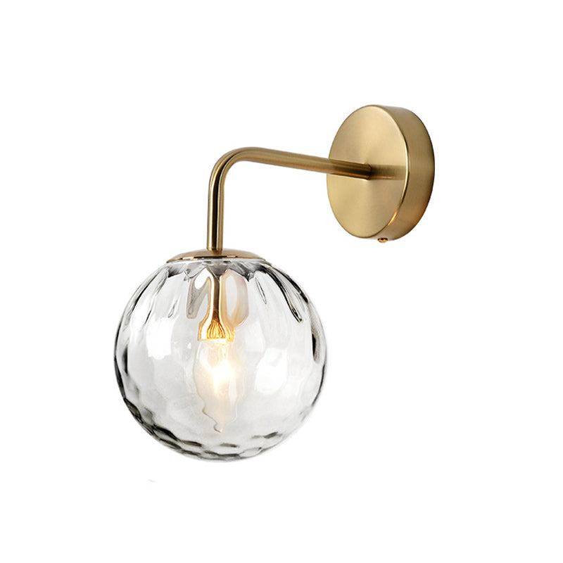 Elegant Gold Wall Light | Modern Glass Globe Sconce 3