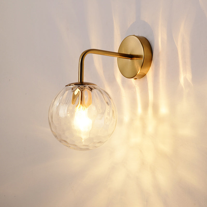 Elegant Gold Wall Light | Modern Glass Globe Sconce 5