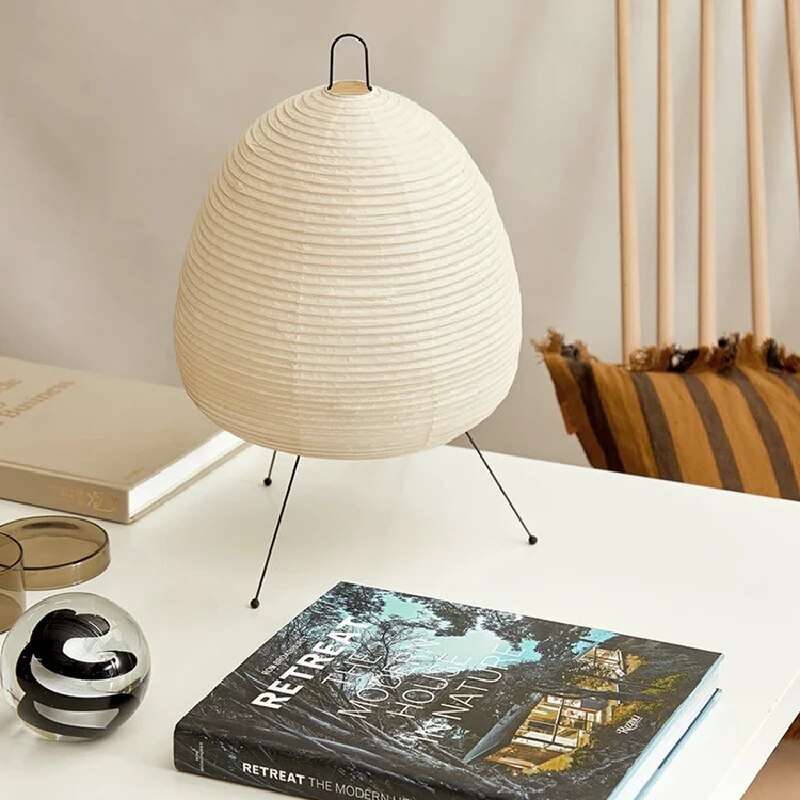 Elegant Japanese Paper Table Lamp | Modern LED Design 1