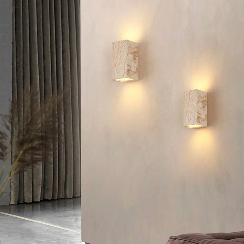 Elegant LED Wall Light | Natural Stone Design 2