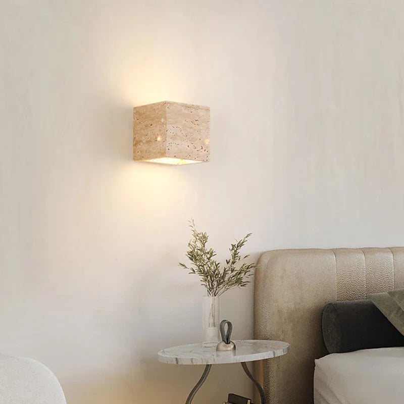 Elegant LED Wall Light | Natural Stone Design 4