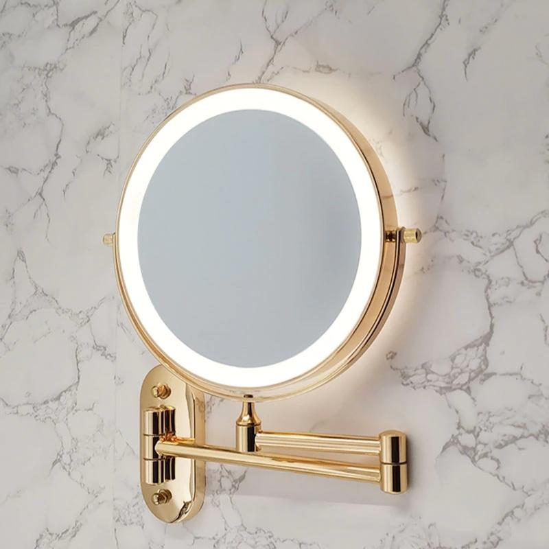 Elegant LED Wall Mirror | Magnifying & Rechargeable 1
