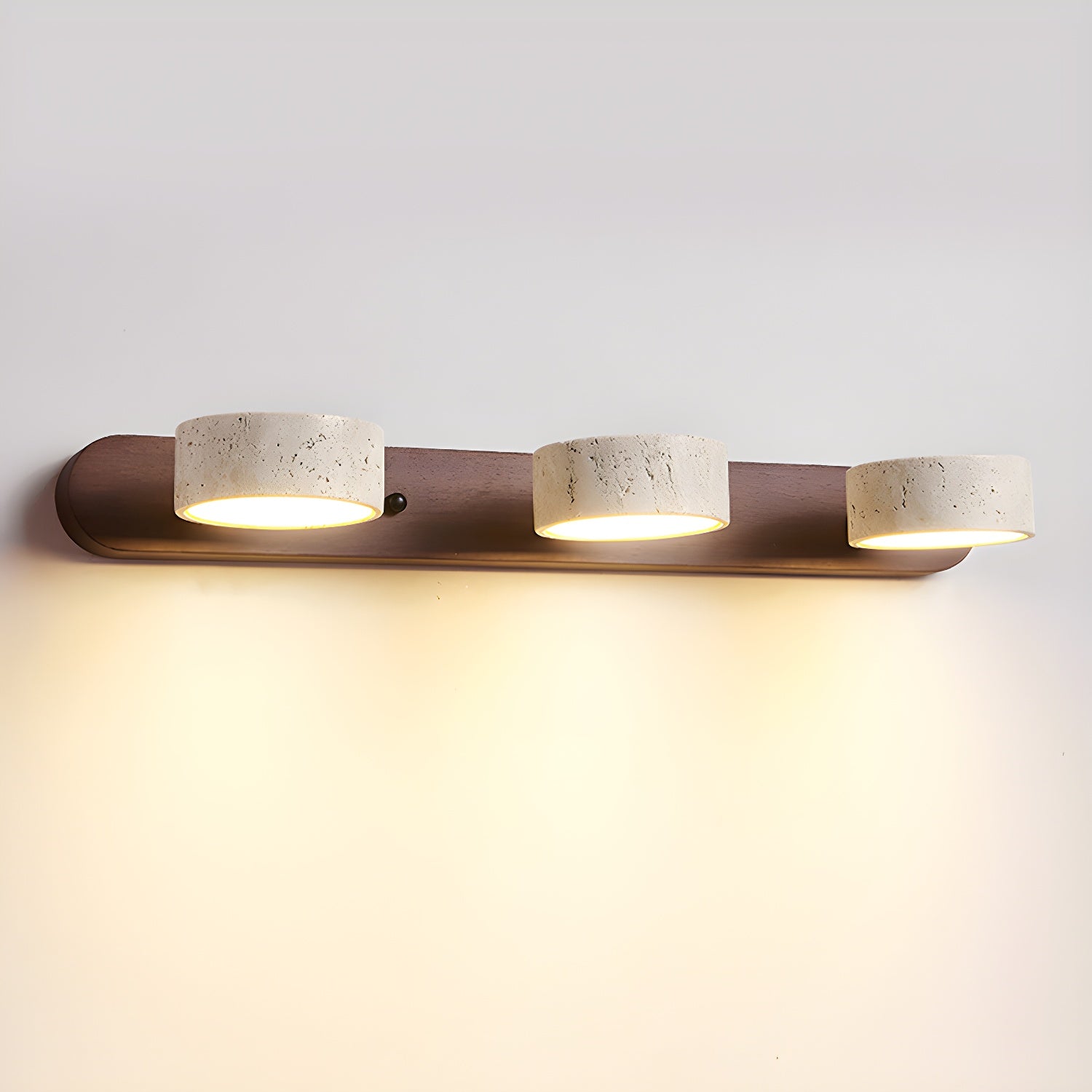 Elegant Natural Stone Wall Light | LED & Wood Accent 13