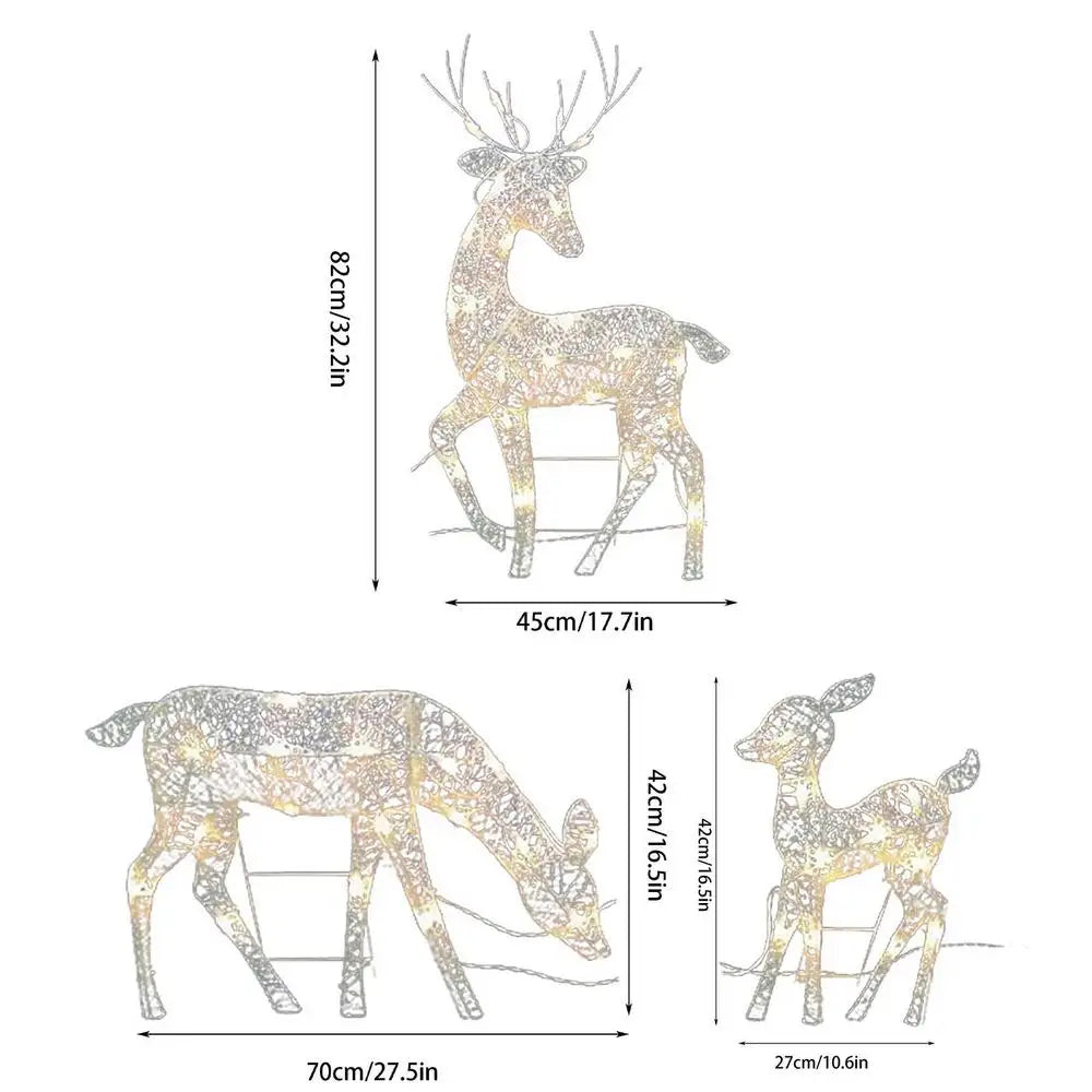 Elegant Outdoor Reindeer Decoration | Illuminated Christmas Ornament 5