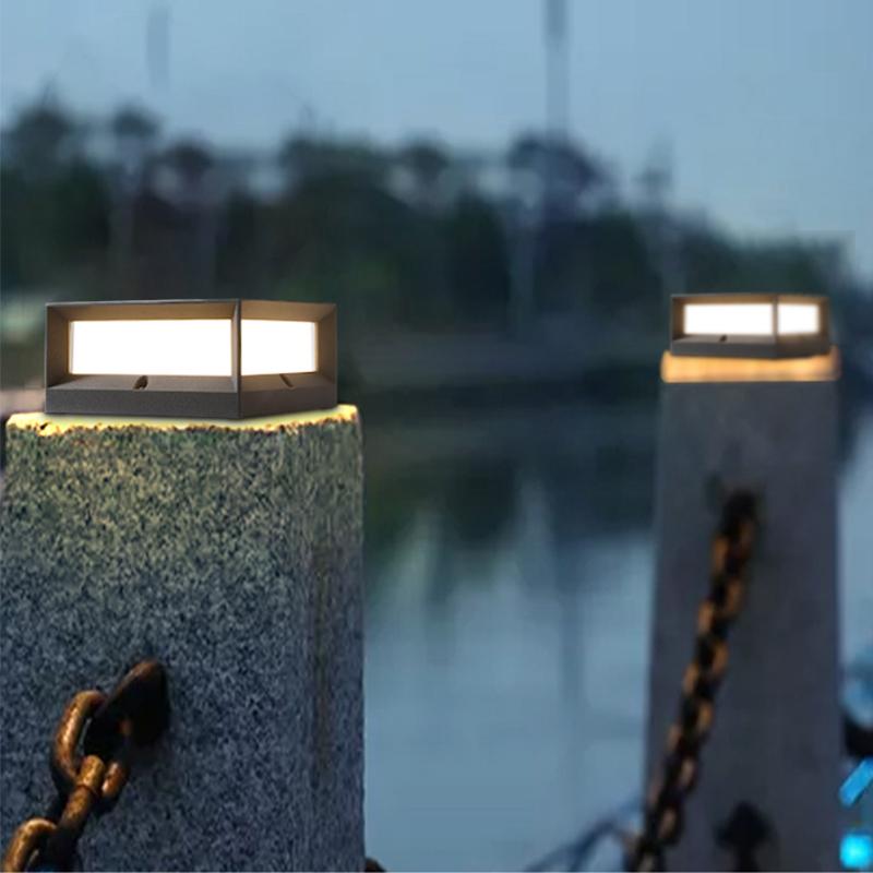Elegant Solar LED Post Light | Weather-Resistant & Dual Power 4