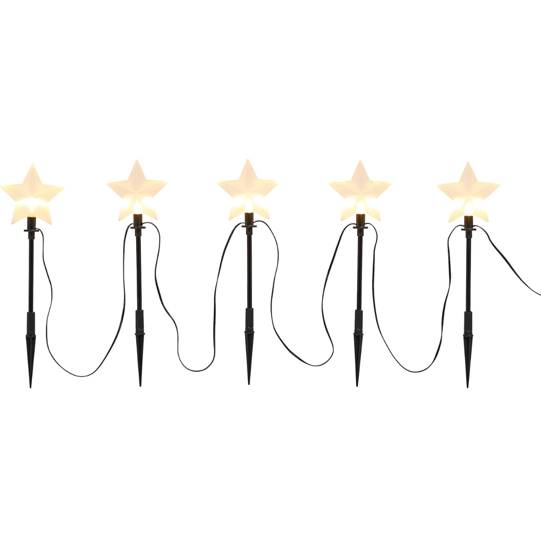 Elegant Star Garden Stake Lights | Battery Operated & Timer 3