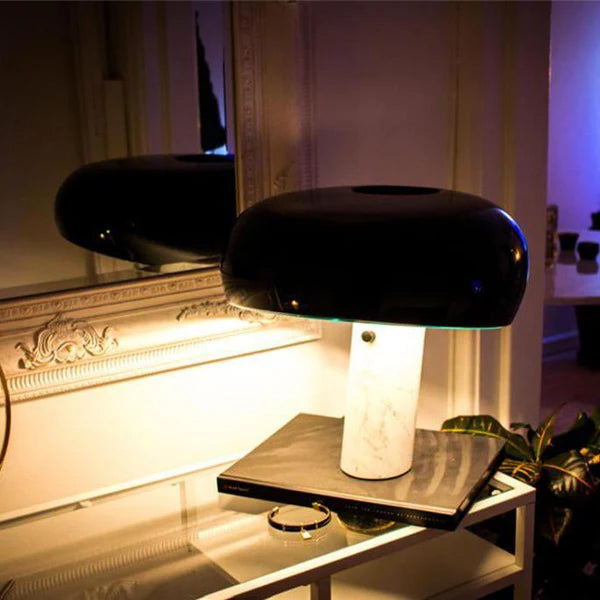 Elegant Table Lamp | Marble Base & Metal Shade | Bedside & Desk Lighting 4