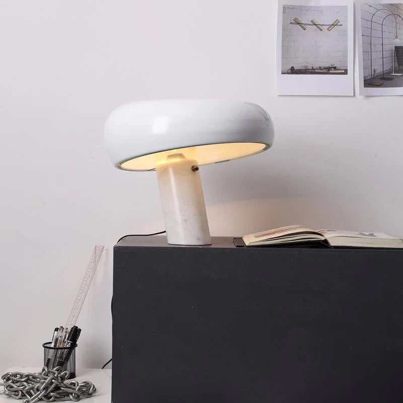 Elegant Table Lamp | Marble Base & Metal Shade | Bedside & Desk Lighting 5