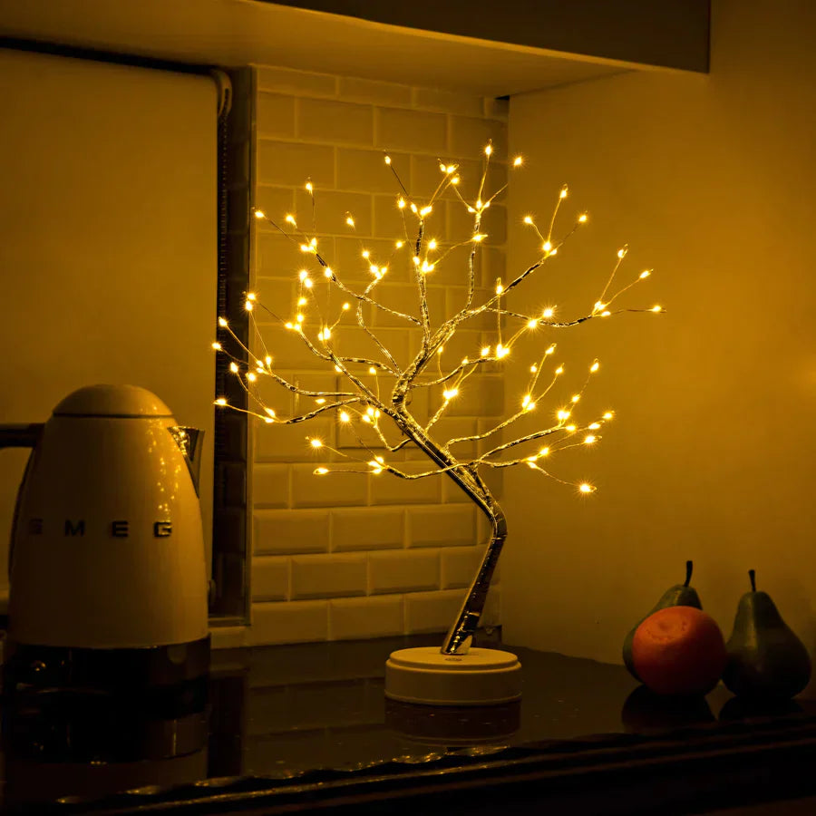 Elegant Tree Branch Bedside Lamp | USB Rechargeable & Battery Operated 4