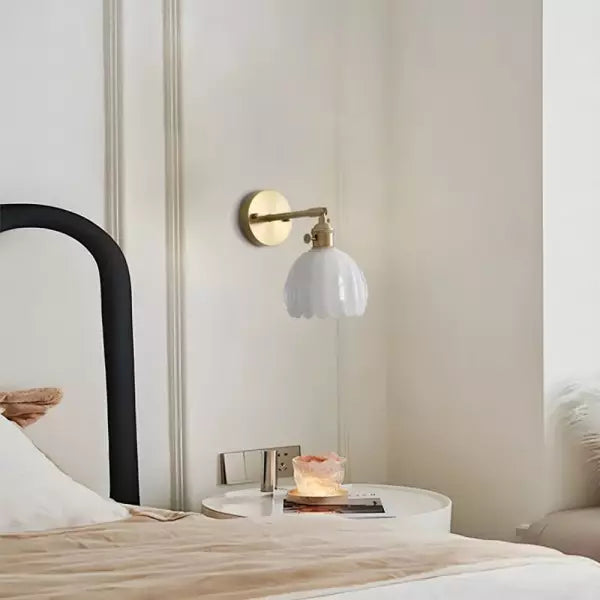 Elegant Vintage Wall Light | Glass Tulip Design 11