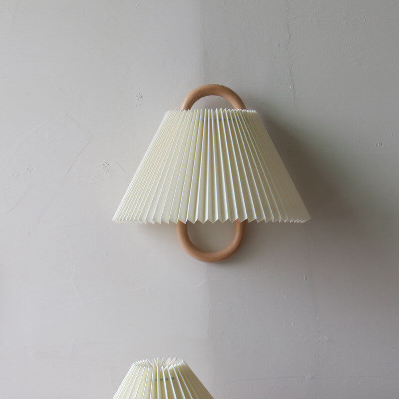 Elegant Wooden Wall Light | Soft Fabric Shade 0