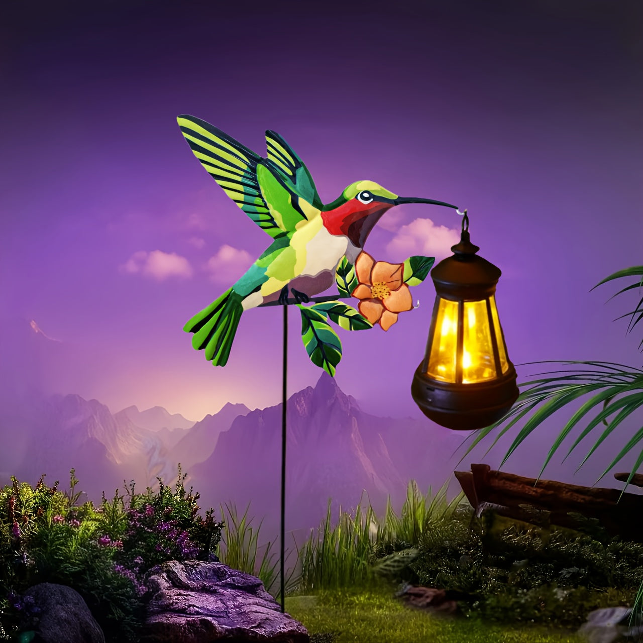 Festive Solar Garden Lights | Santa Lantern Design 0