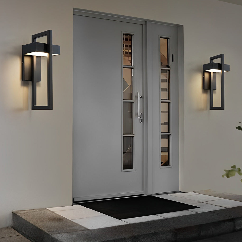 Modern Black LED Outdoor Wall Light | Waterproof & Weather-Resistant 1