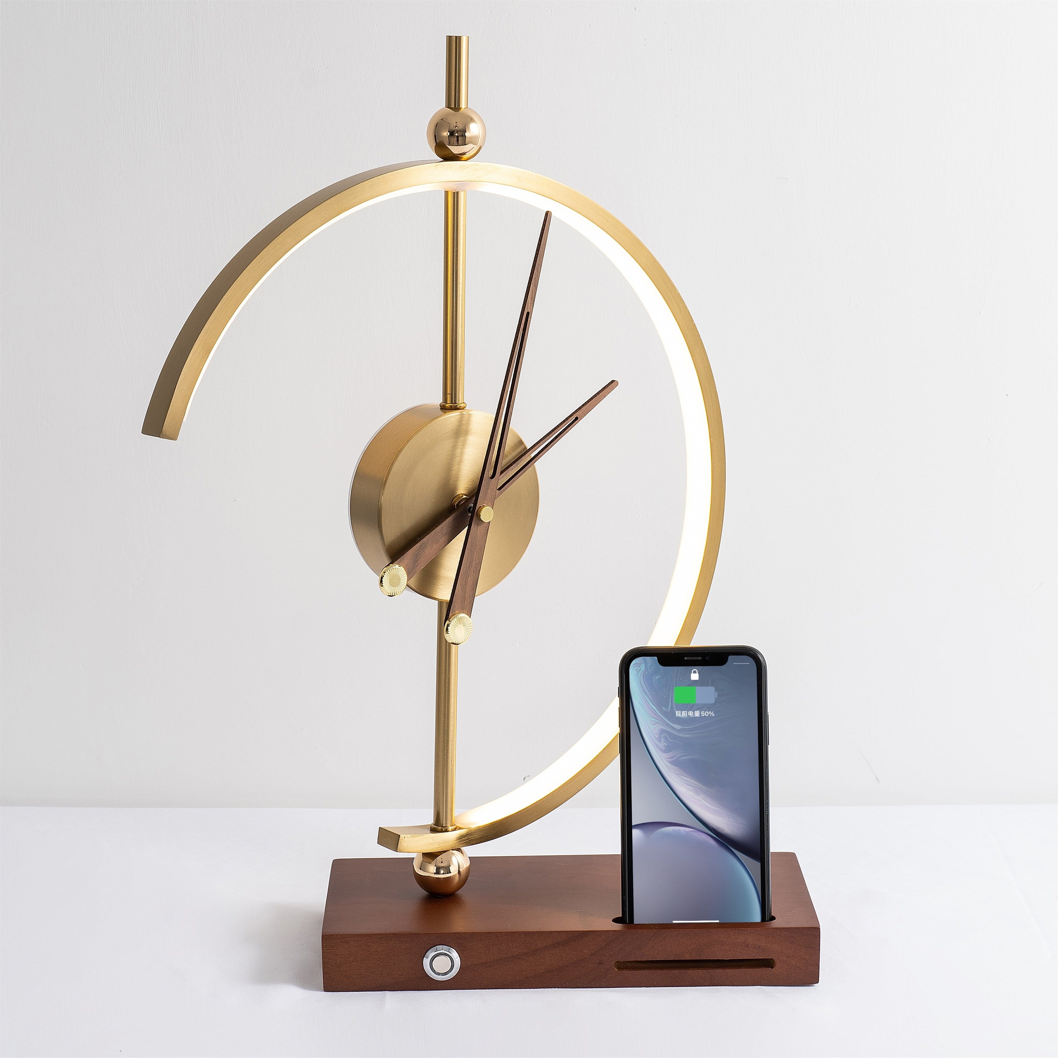 Modern LED Desk Lamp | Wireless Charger & Digital Clock 7
